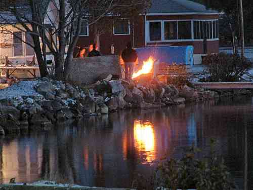 Bon Fire at Seymore Lake, Vermont / Photo by Lance Micklus (c) 2002