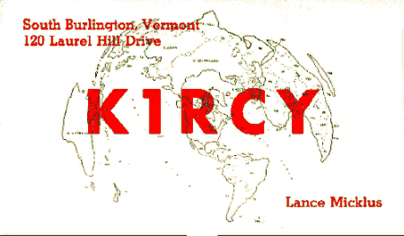 QSL Card K1RCY